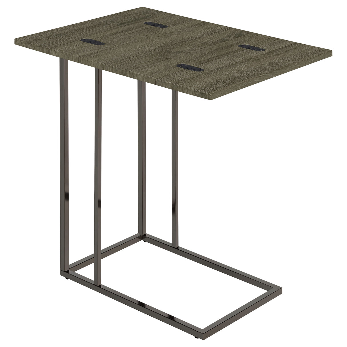 Pedro Expandable Top Accent Table Weathered Grey And Black