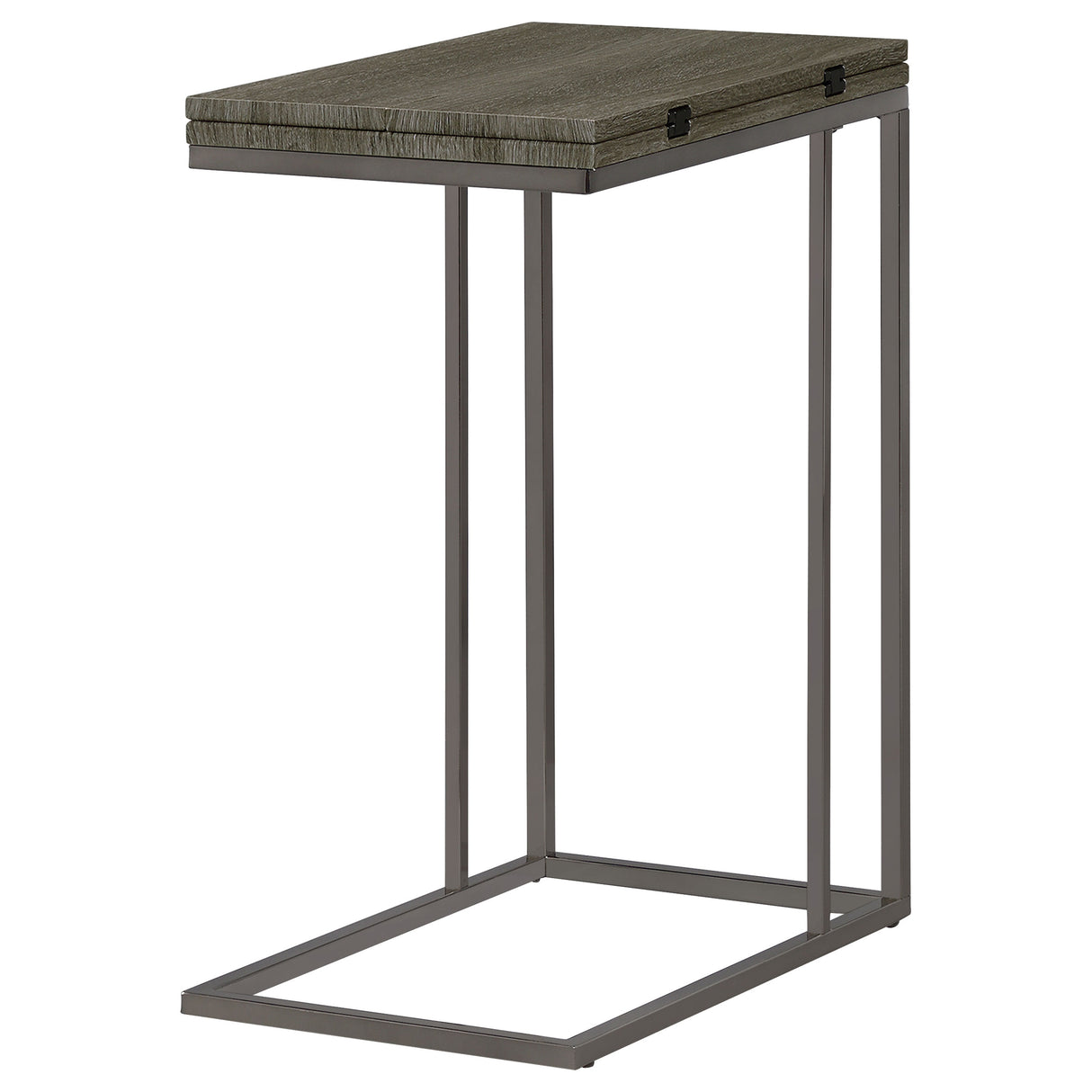 Pedro Expandable Top Accent Table Weathered Grey And Black