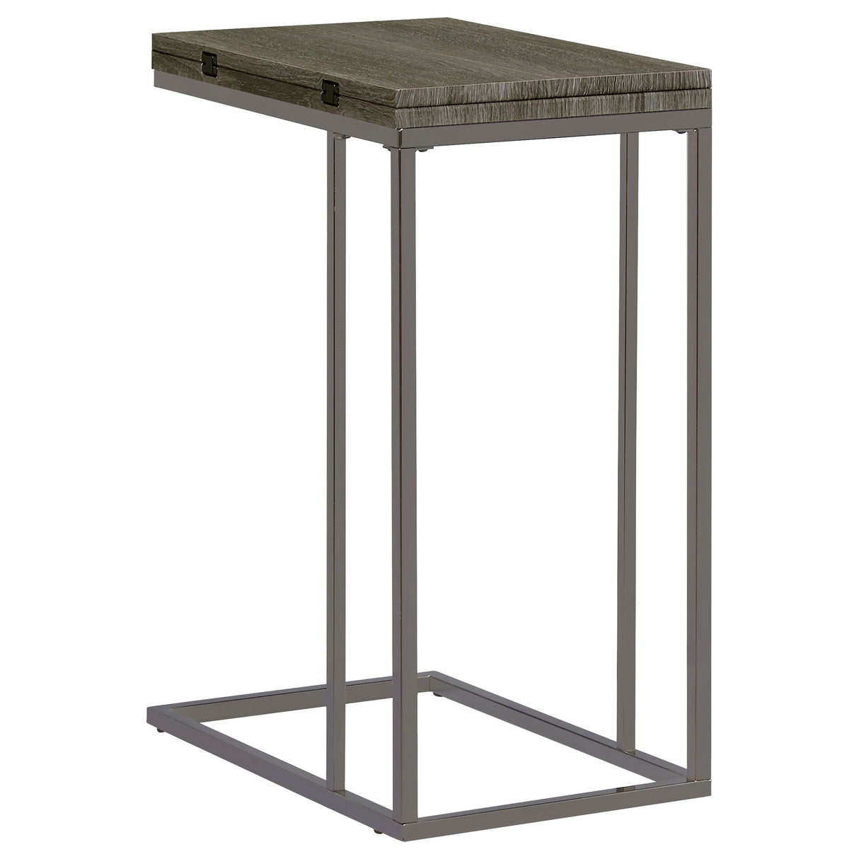 Pedro Expandable Top Accent Table Weathered Grey And Black
