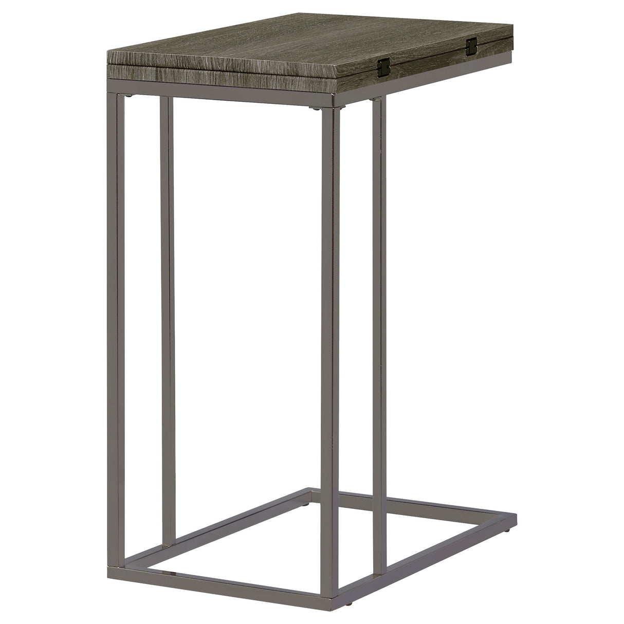 Pedro Expandable Top Accent Table Weathered Grey And Black