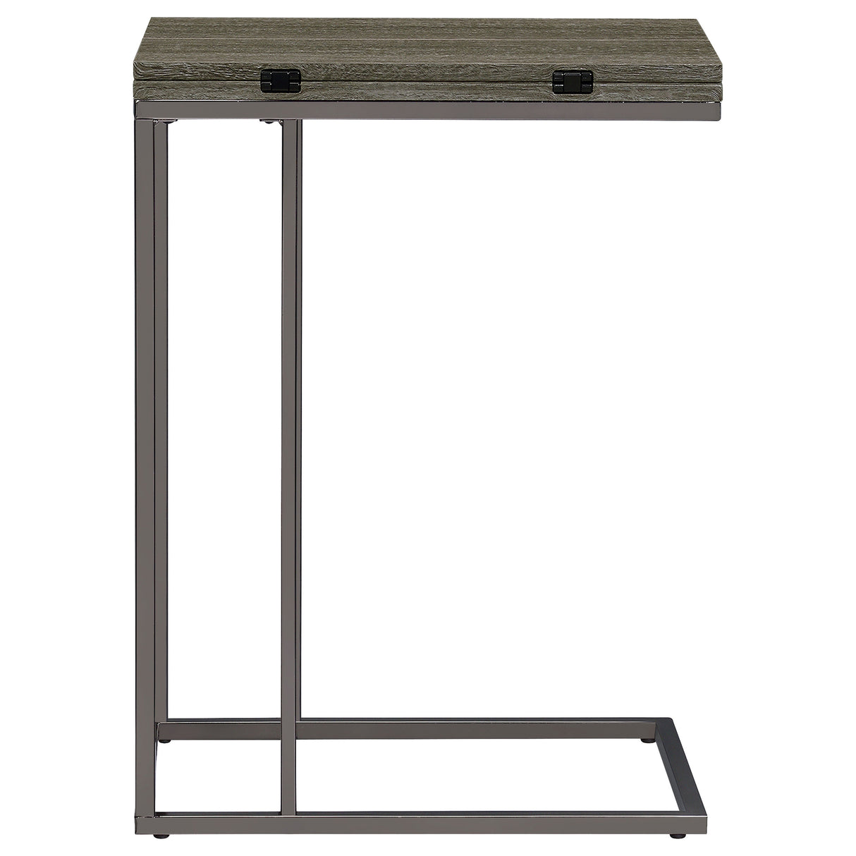 Pedro Expandable Top Accent Table Weathered Grey And Black