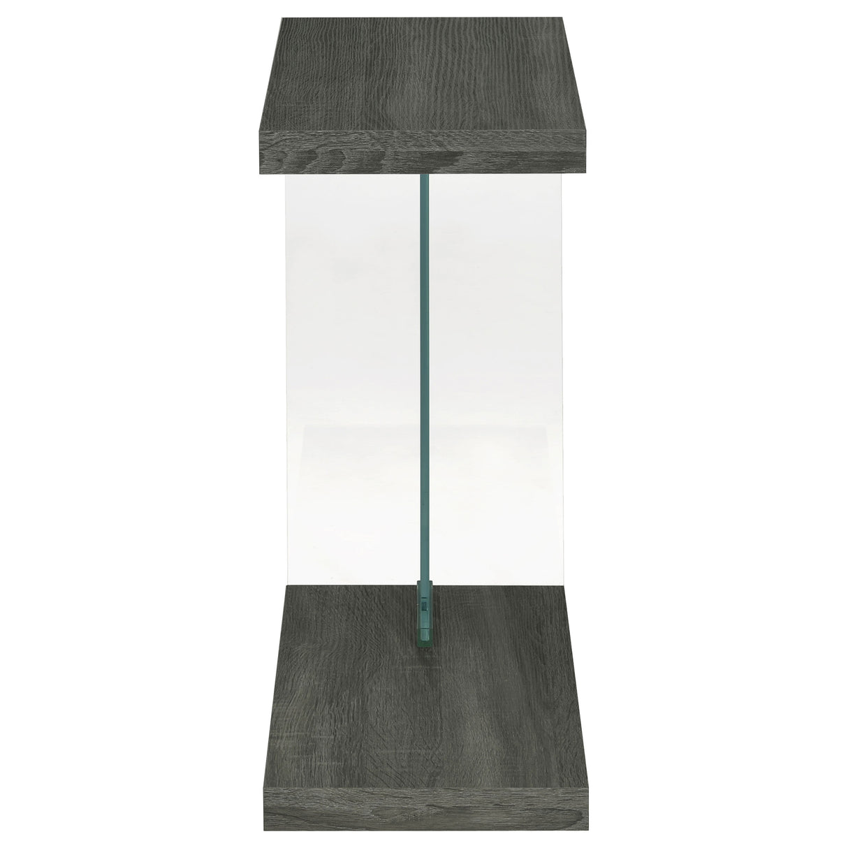Alison Accent Table Weathered Grey And Clear