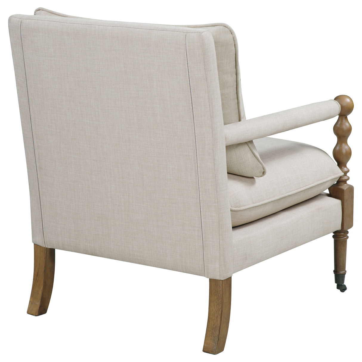 Monaghan Upholstered Accent Chair With Casters Beige