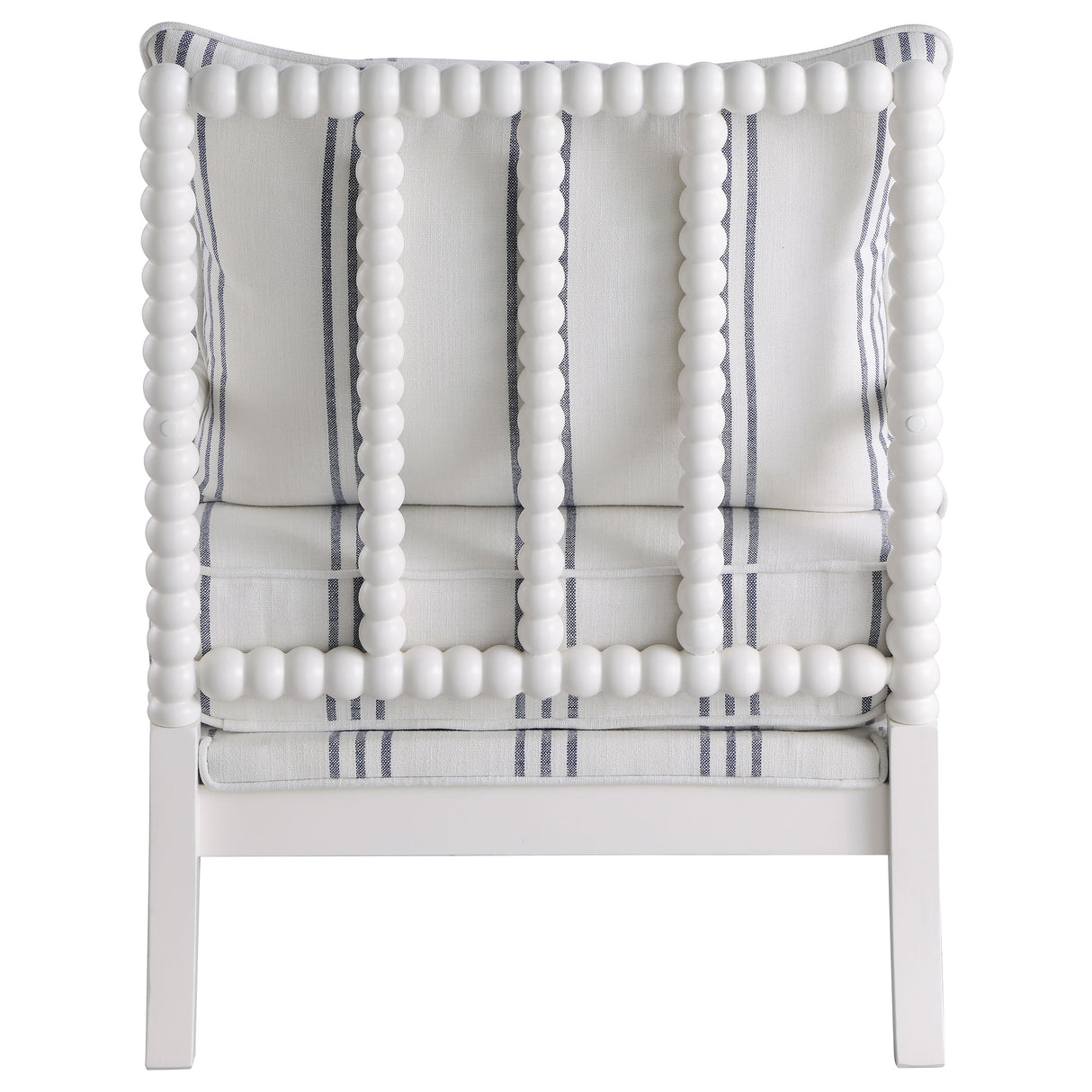 Blanchett Upholstered Accent Chair With Spindle Accent White And Navy