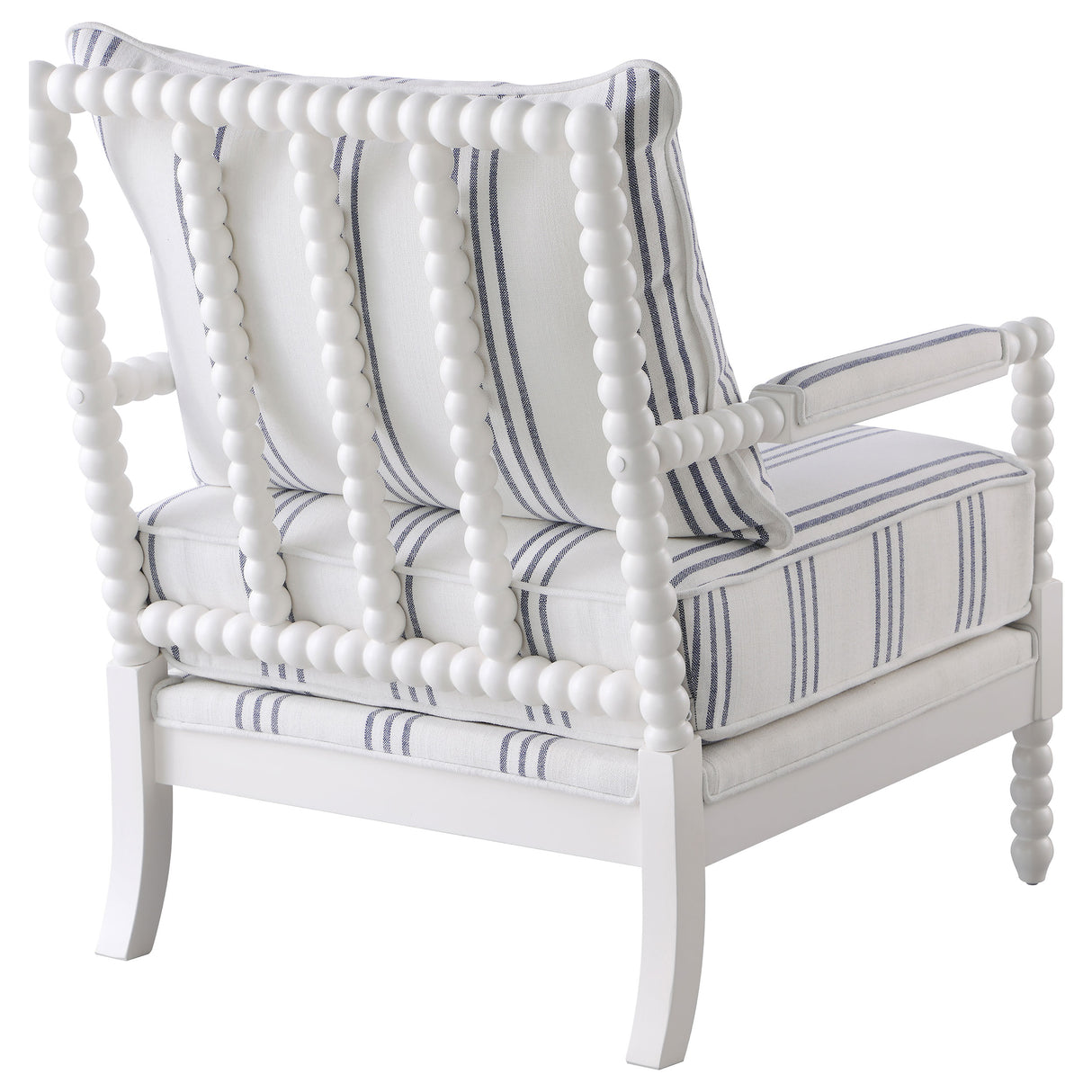 Blanchett Upholstered Accent Chair With Spindle Accent White And Navy