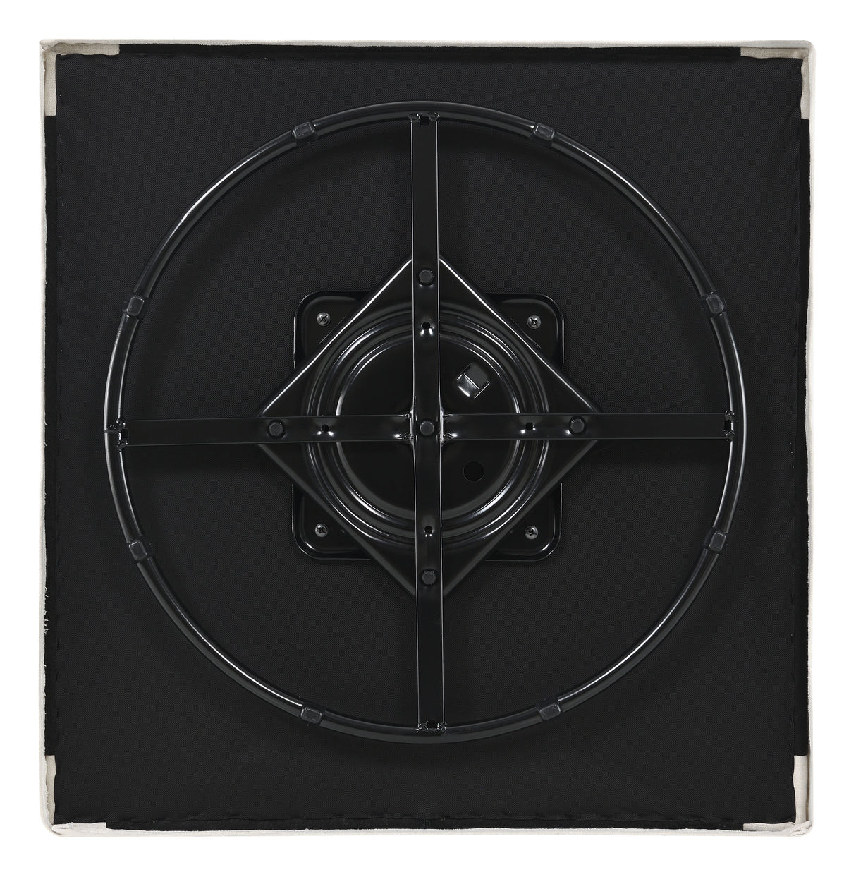 Winter Upholstered Sloped Arm Accent Swivel Chair Beige