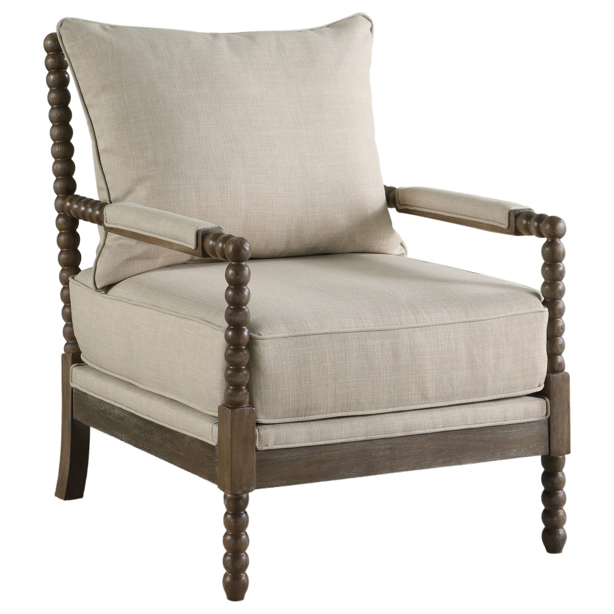 Blanchett Cushion Back Accent Chair Beige And Natural