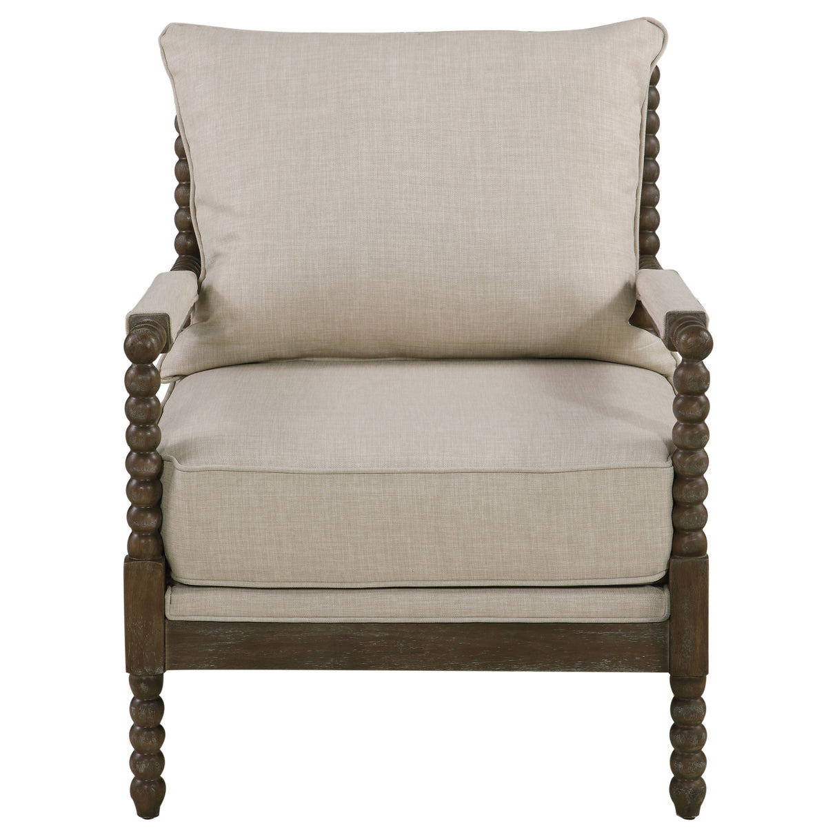 Blanchett Cushion Back Accent Chair Beige And Natural