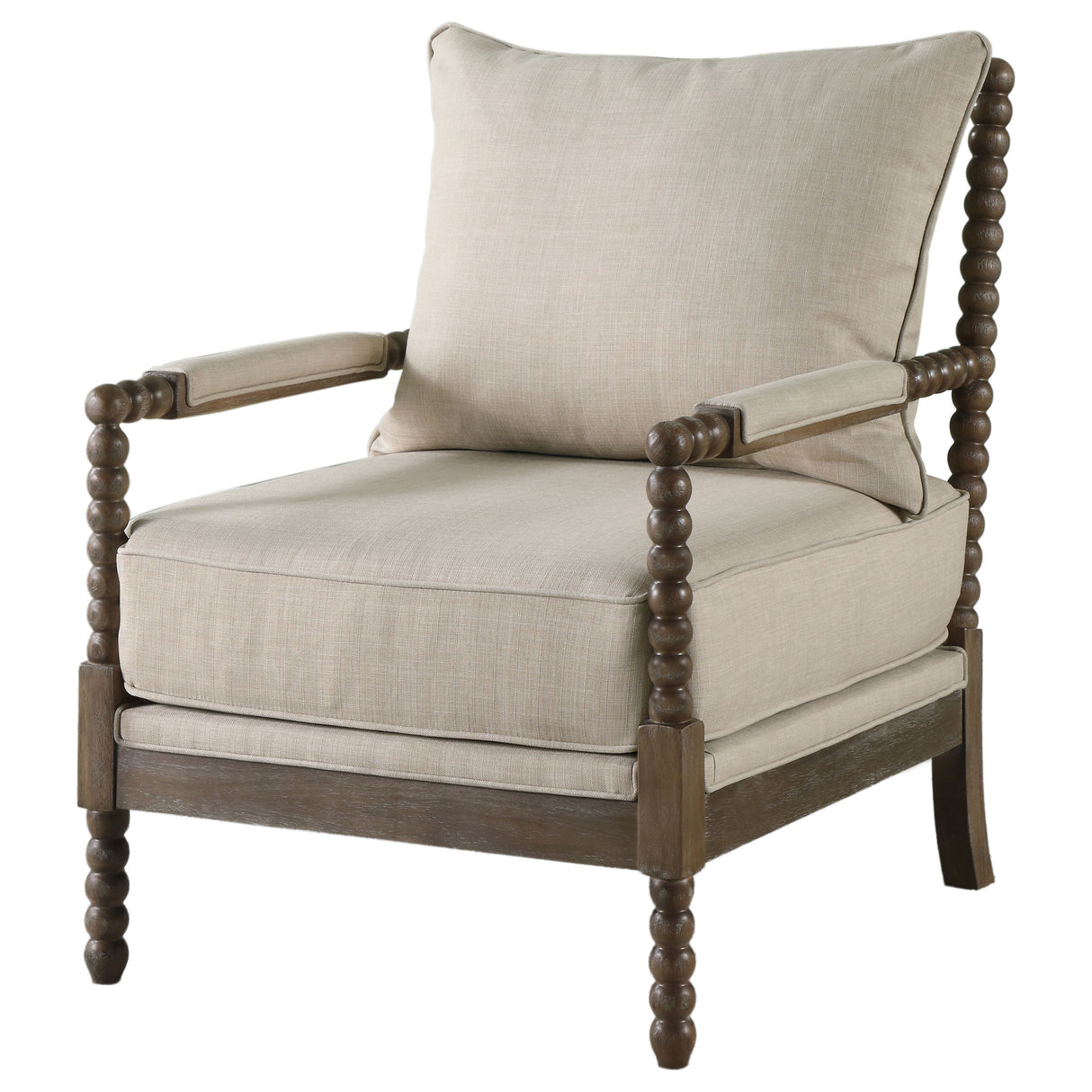 Blanchett Cushion Back Accent Chair Beige And Natural