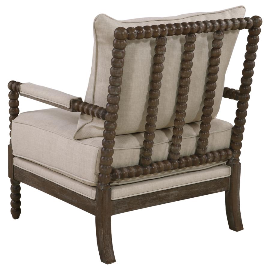 Blanchett Cushion Back Accent Chair Beige And Natural