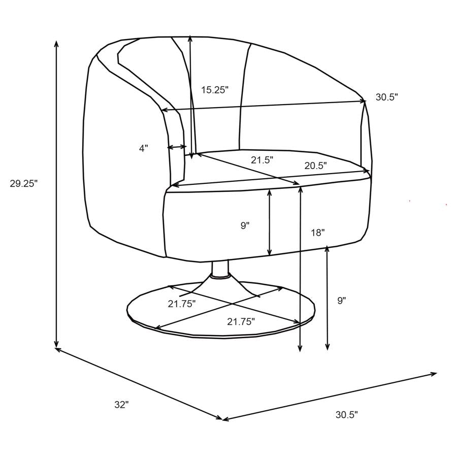 Dave Upholstered Swivel Accent Chair Beige And Matte Black