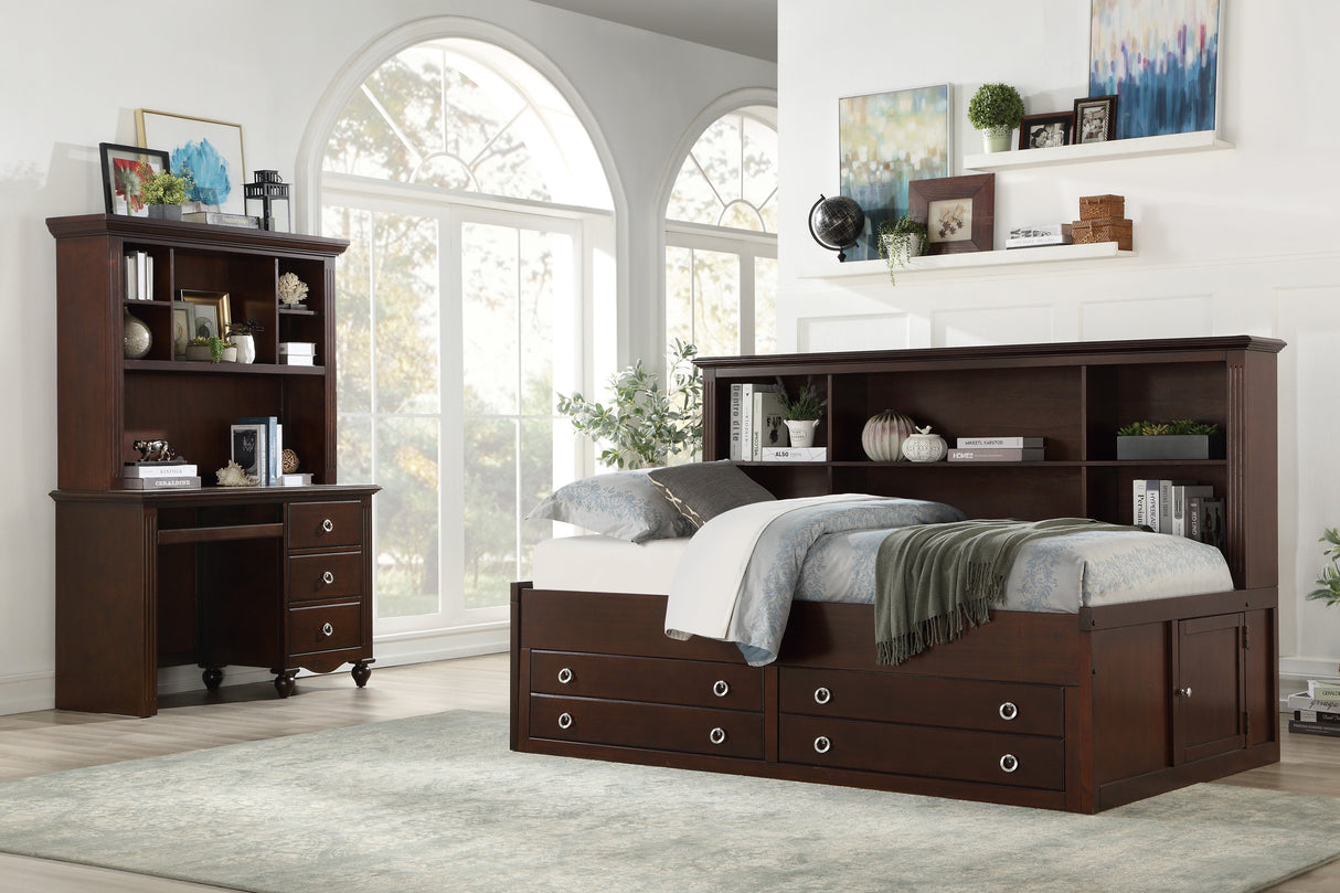 Meghan Espresso Full Lounge Storage Bed