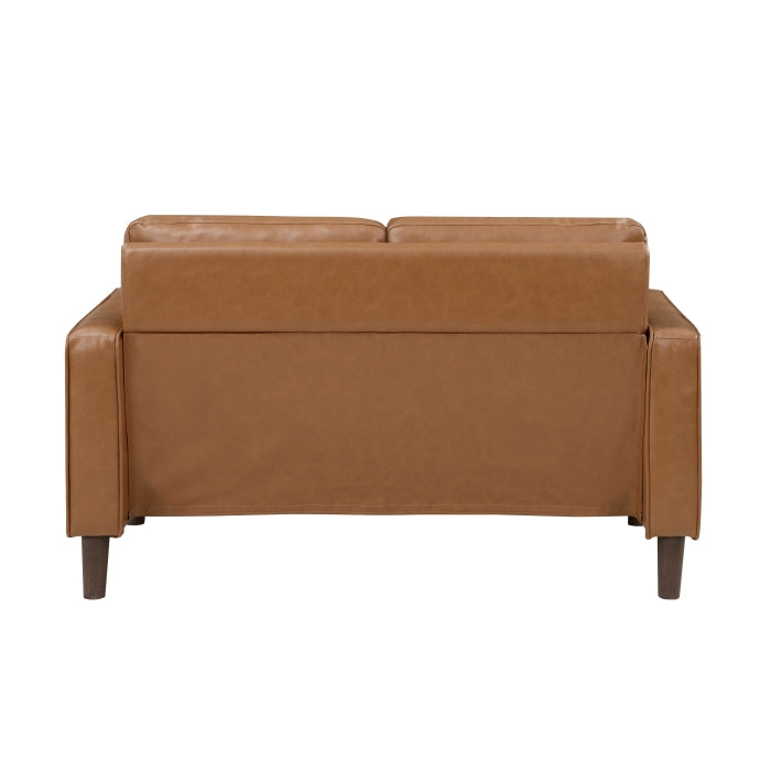 Malcolm Brown Faux Leather Loveseat