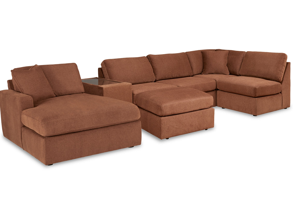 Modmax Spice 6-Piece Left-Arm Facing Sectional With Chaise And Ottoman
