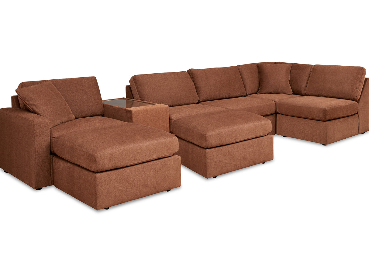 Modmax Spice 6-Piece Sectional And 2 Ottomans