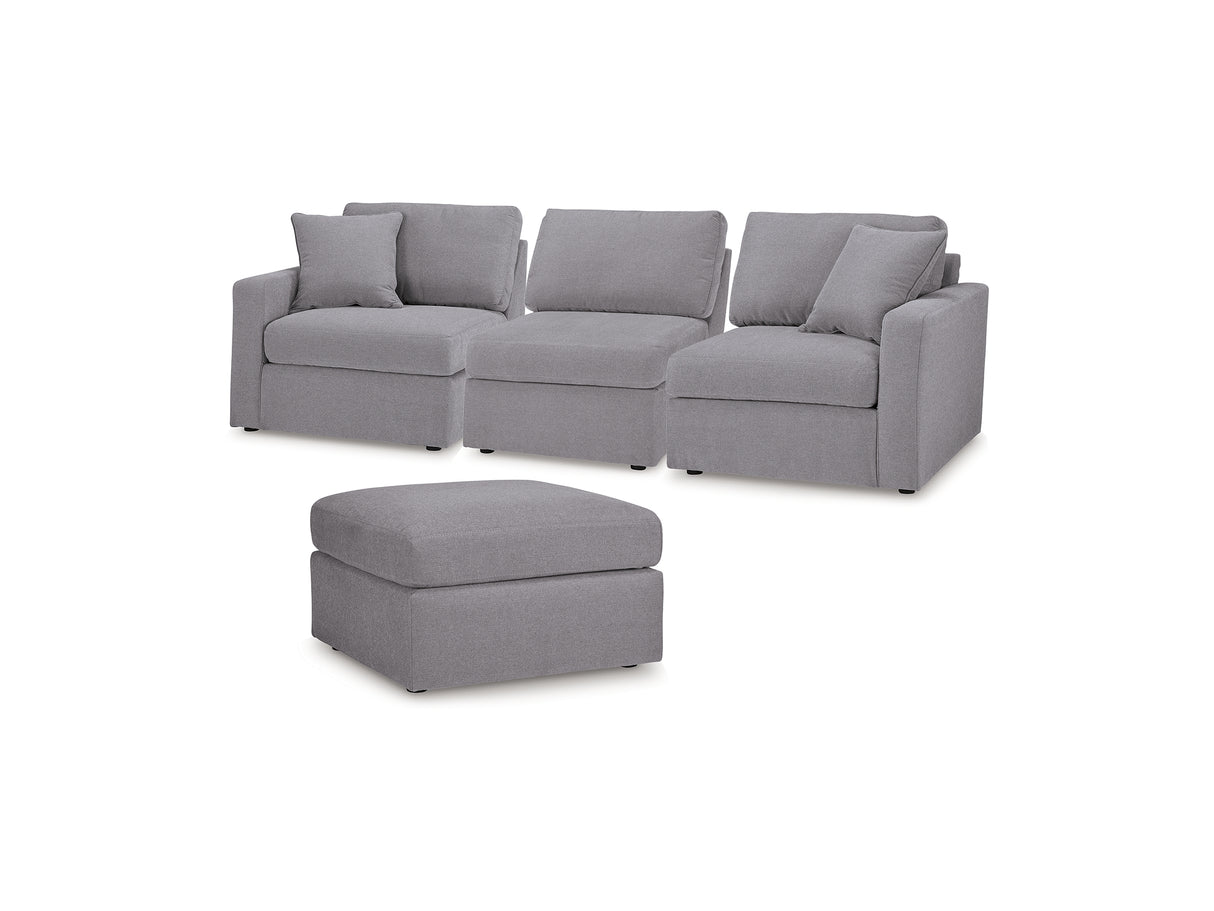 Modmax Granite 3-Piece Sectional And Ottoman