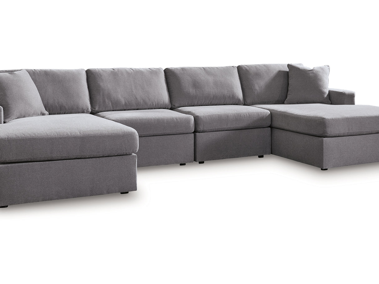 Modmax Granite 4-Piece Double Facing Sectional With Chaise