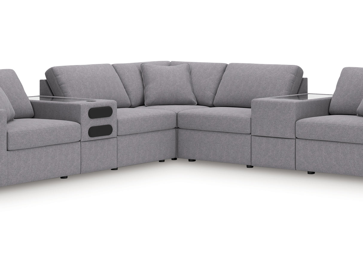 Modmax 7-Piece Balanced Sectional with Audio and Storage Consoles