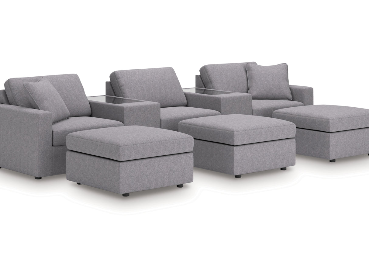 Modmax Granite 5-Piece Sectional And 3 Ottomans
