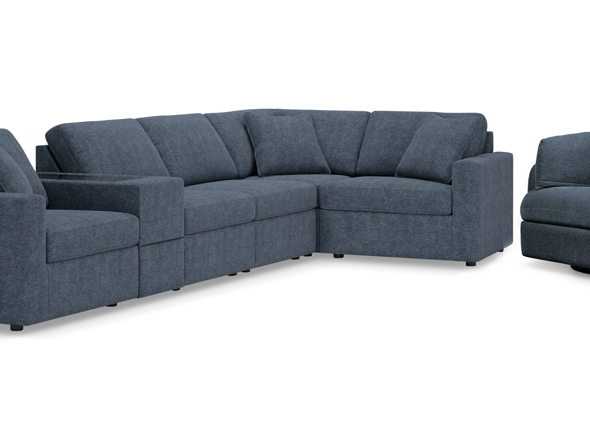 Modmax Ink 6-Piece Sectional And Swivel Glider Recliner