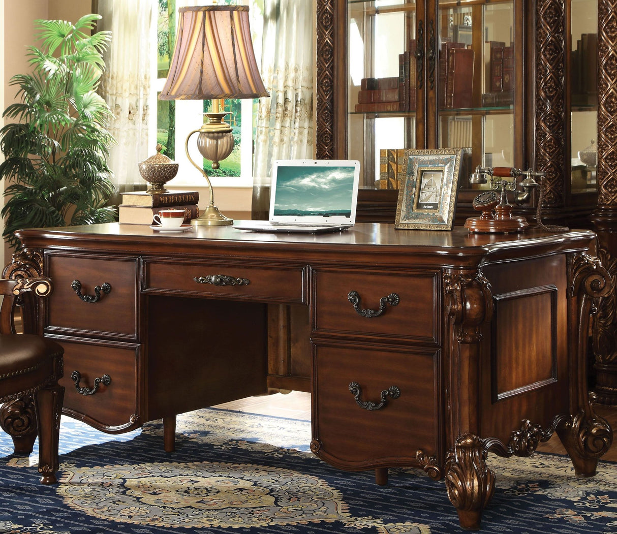 Vendome Cherry Executive Home Office Set