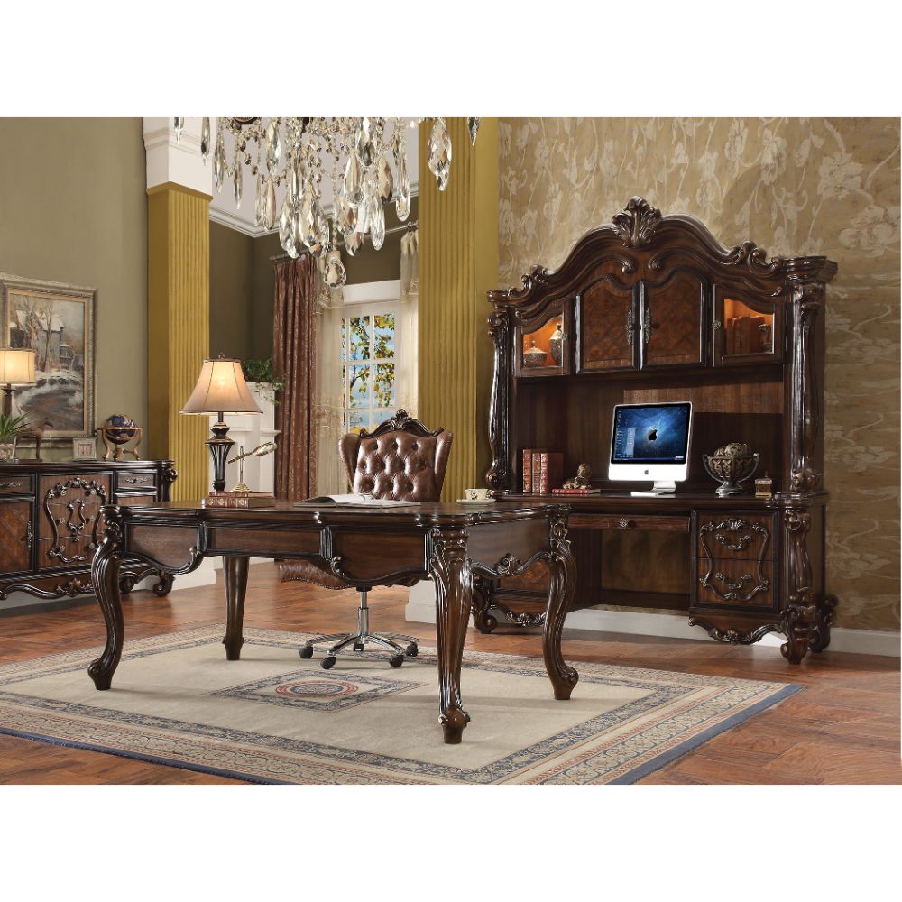 Versailles Cherry Oak Finish Executive Desk