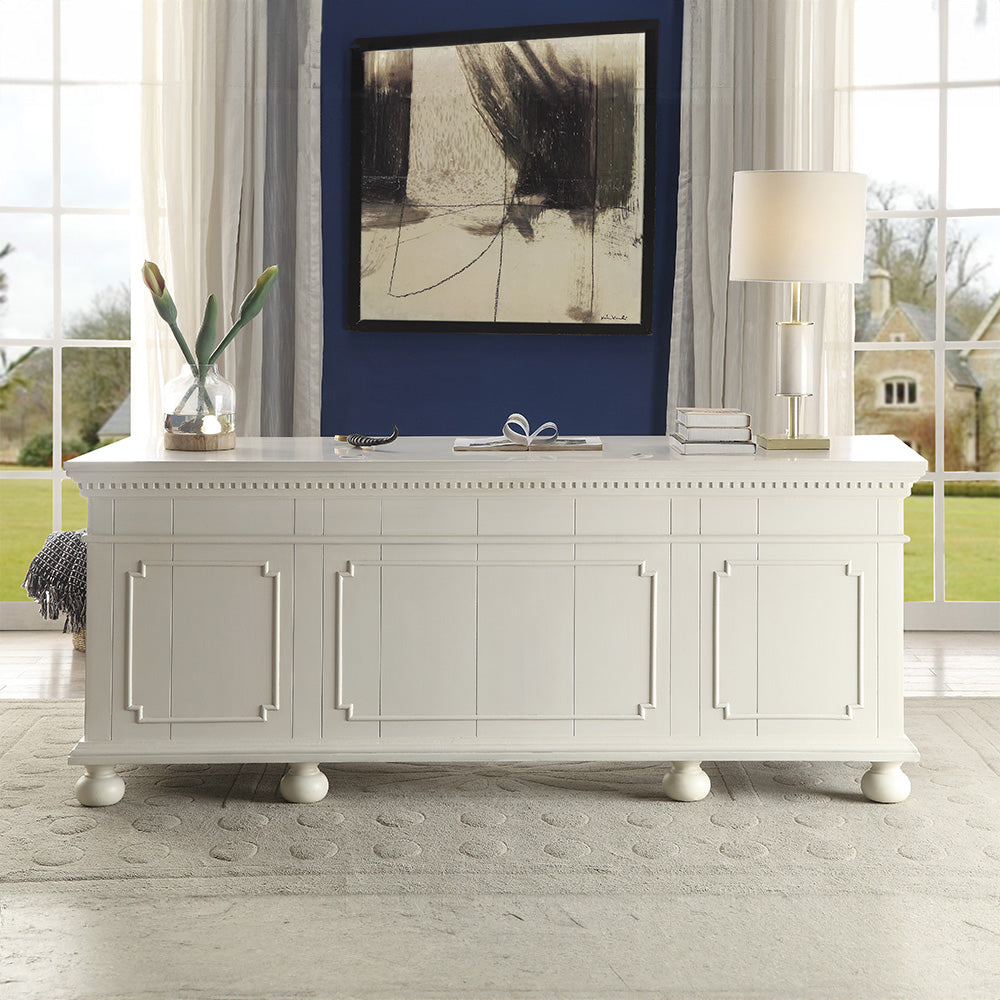 Gustave Cream Finish Executive Desk