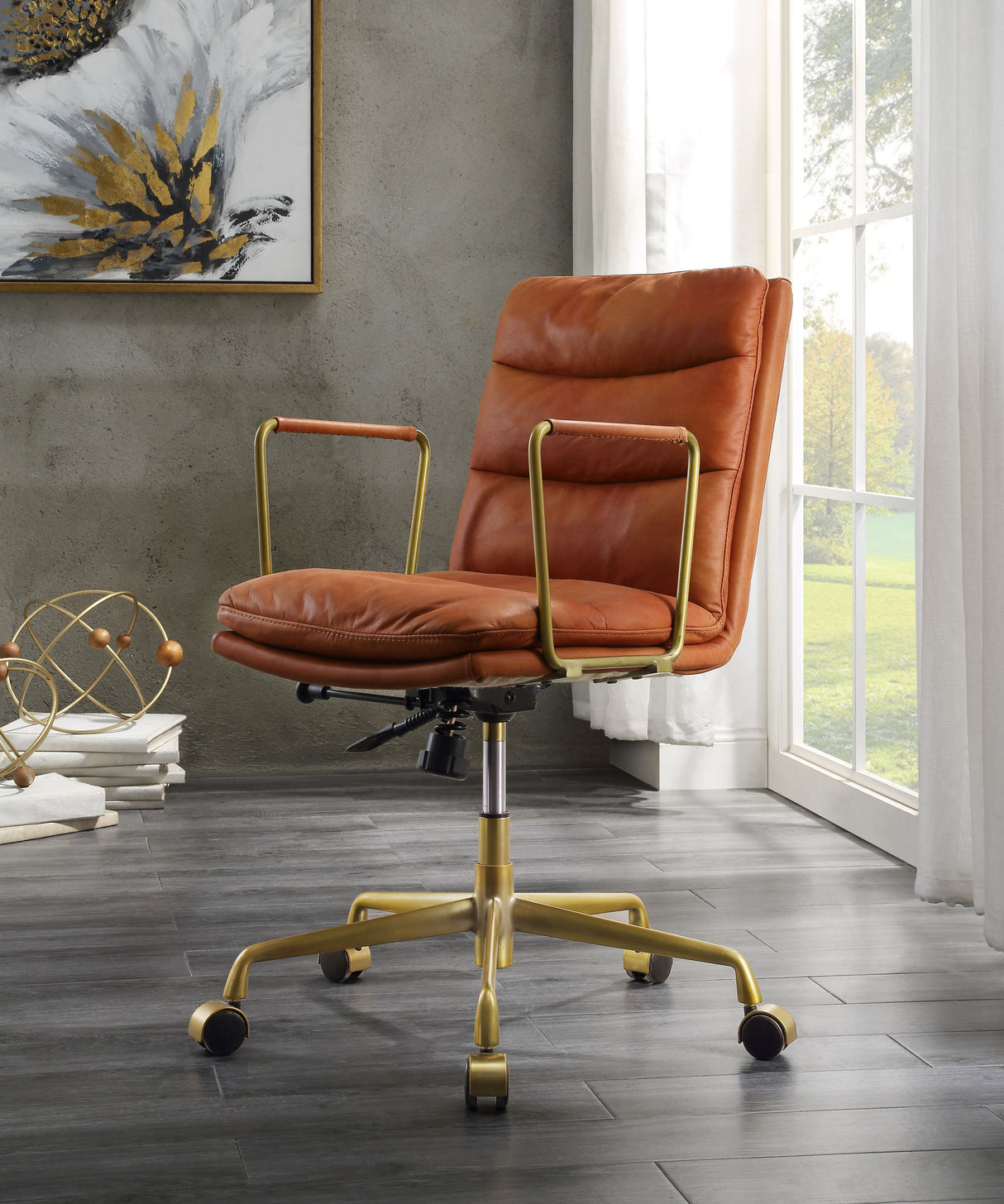 Dudley Rust Top Grain Leather Executive Office Chair