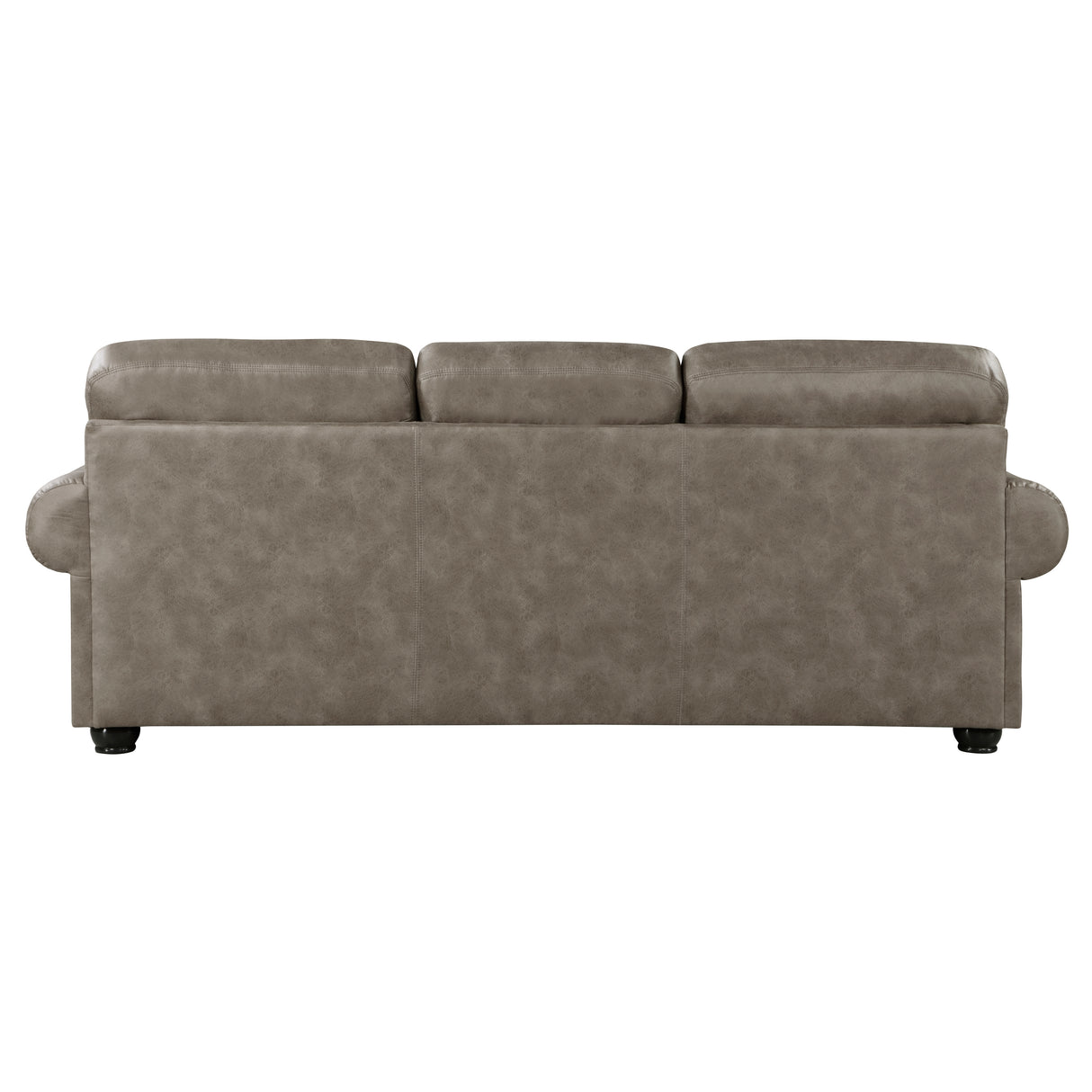 Franklin Exposed Feet With Espresso Faux Wood Sofa