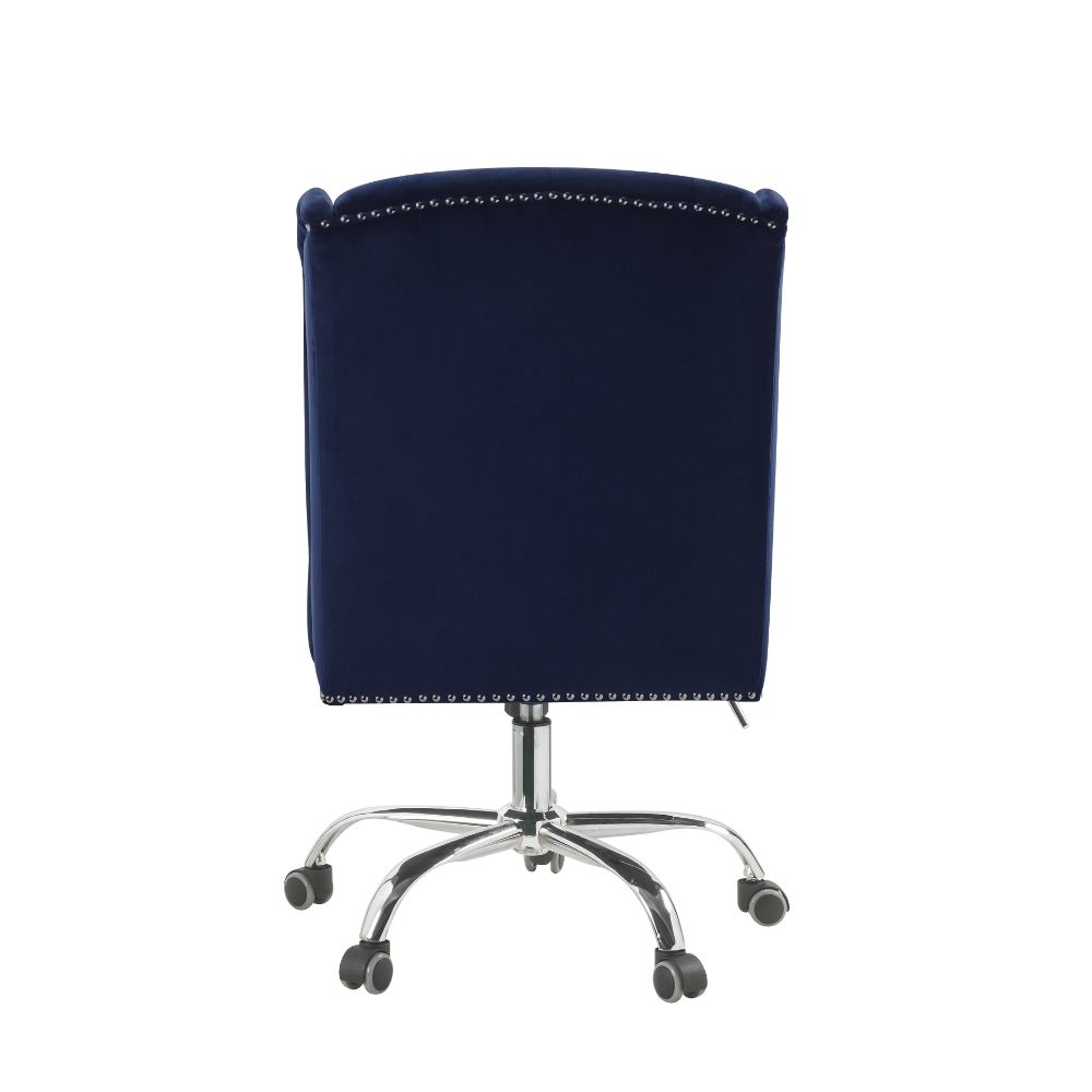 Jamesia Midnight Blue Velvet Office Chair