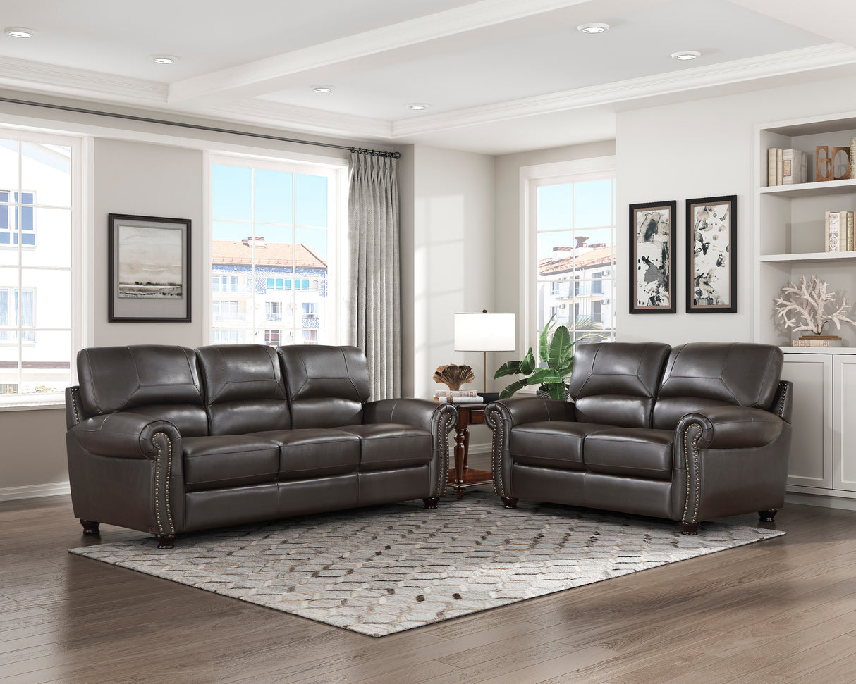 Foxborough Exposed Wood Feet With Espresso Sofa