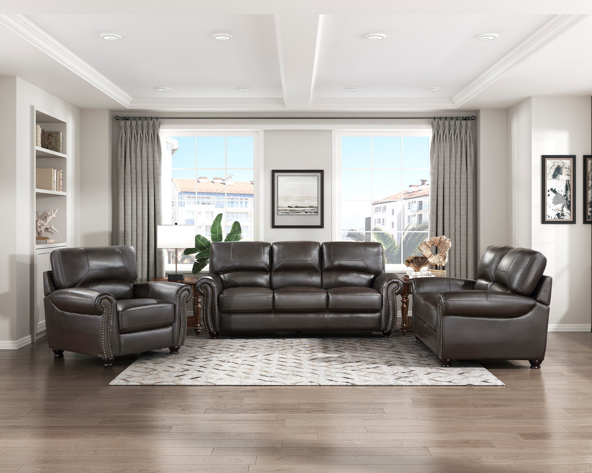 Foxborough Exposed Wood Feet With Espresso Sofa