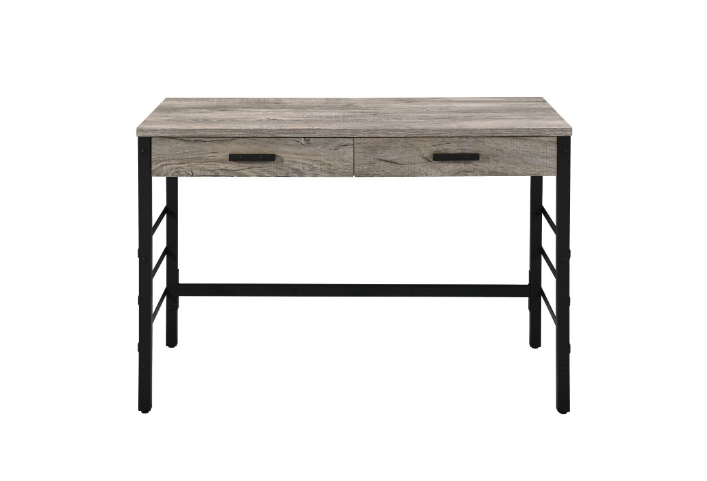 Disho Light Weathered Oak & Black Finish Desk