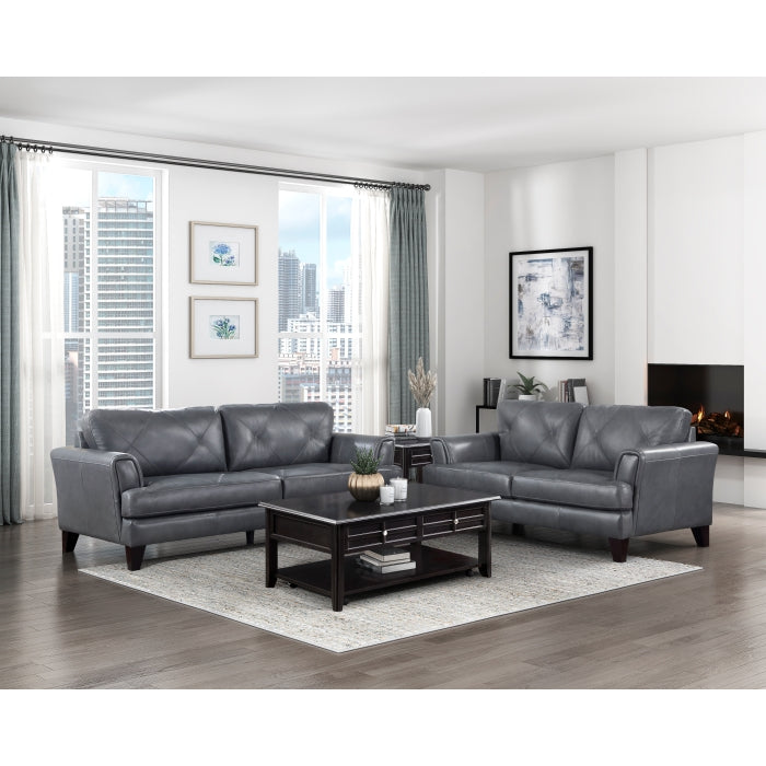 Thierry Exposed Wood Feet With Espresso Love Seat