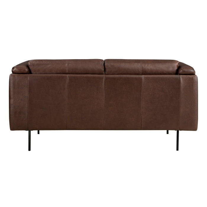 Soren Metal Legs With Espresso Love Seat