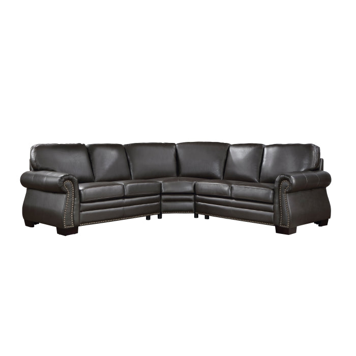 Wareham Exposed Feet With Espresso 3-Piece Sectional