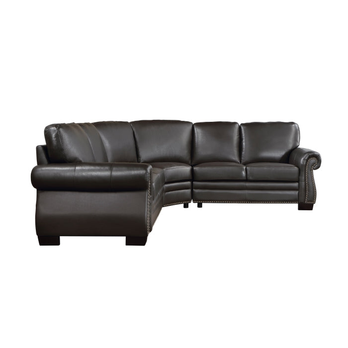 Wareham Exposed Feet With Espresso 3-Piece Sectional