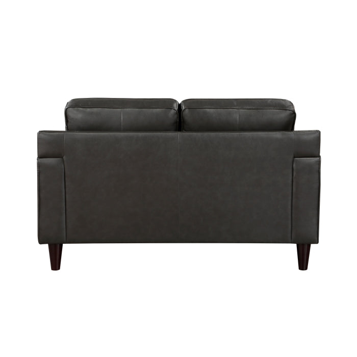 Aldrich Exposed Wood Feet With Espresso Love Seat