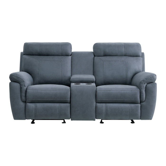 Clifton Double Glider Reclining Love Seat With Center Console
