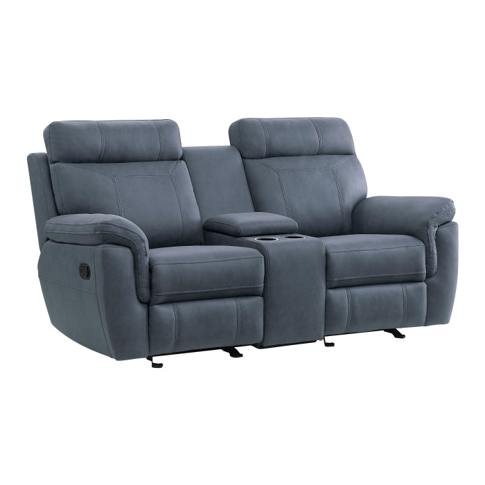 Clifton Double Glider Reclining Love Seat With Center Console