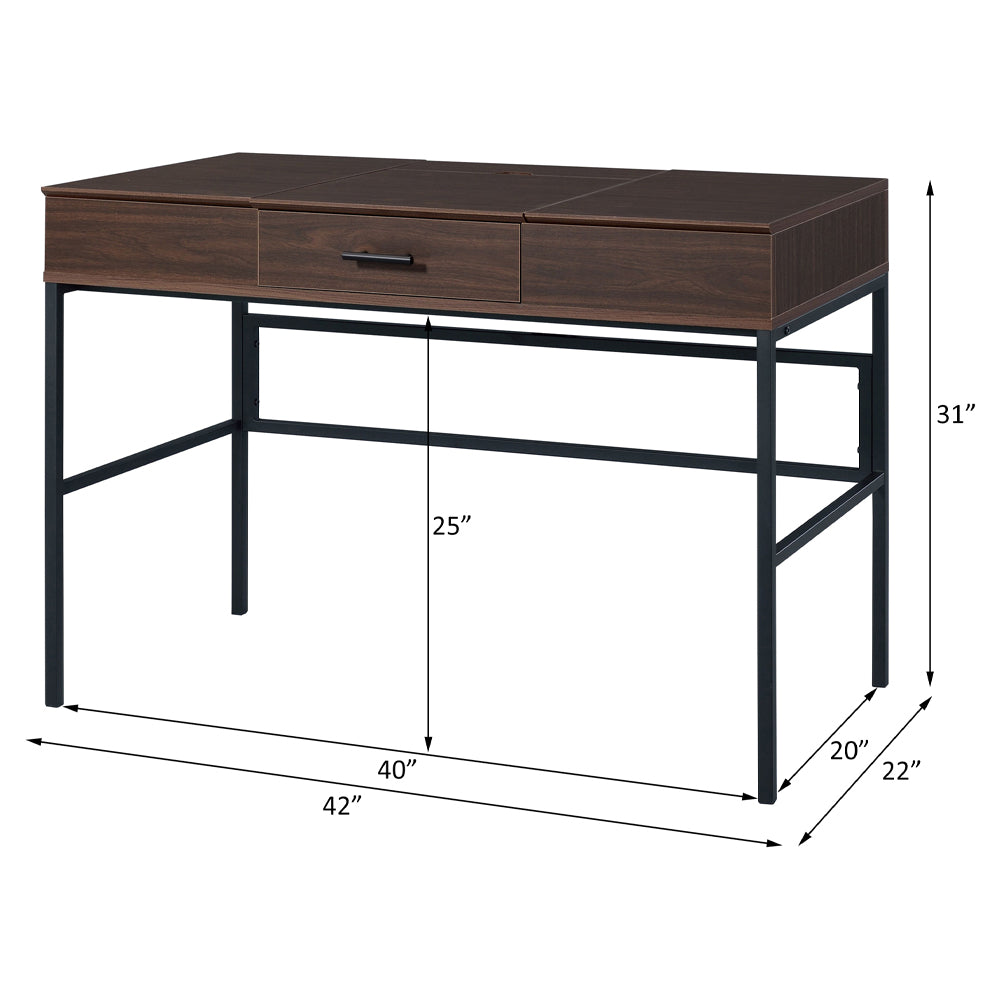 Verster Oak & Black Finish Desk