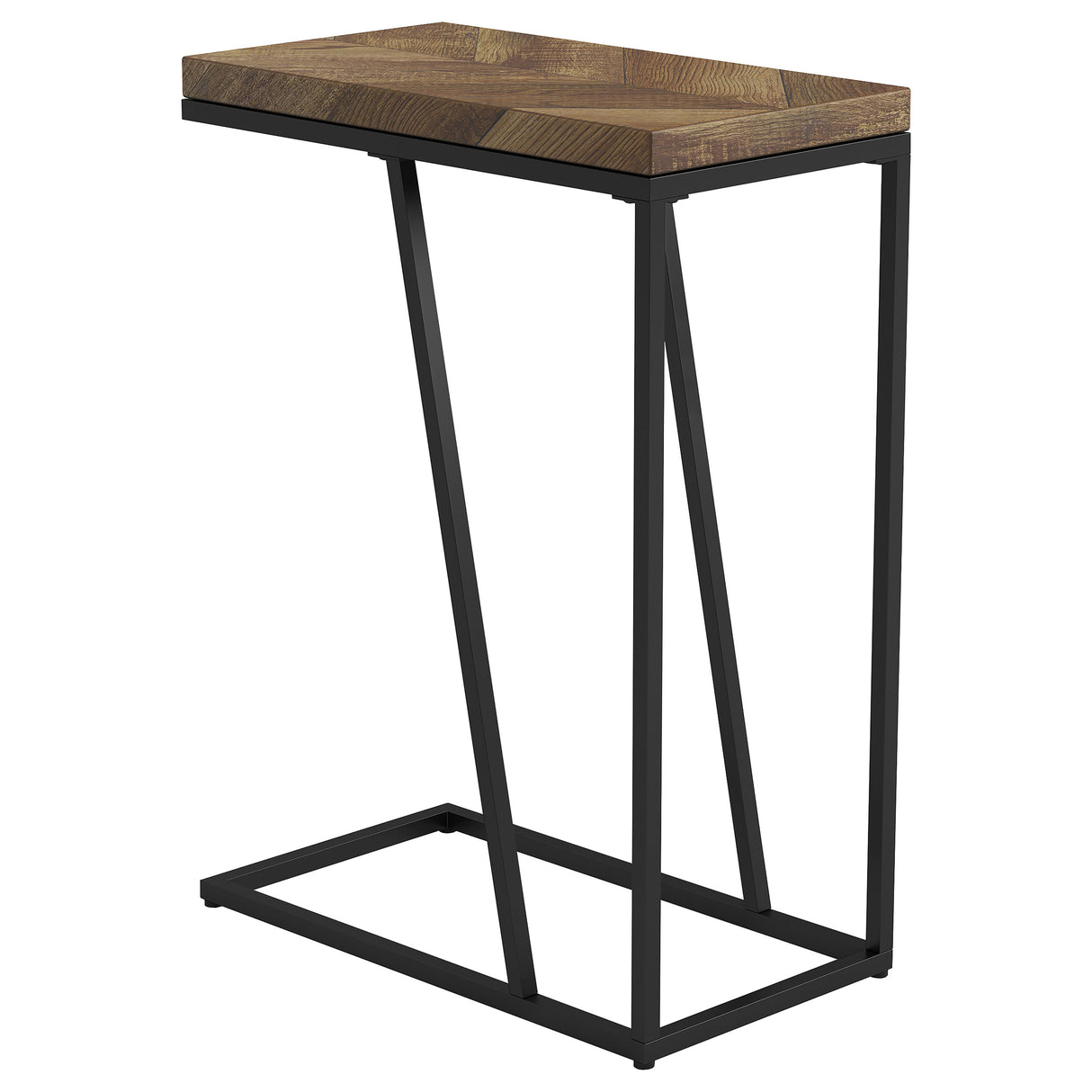 Sergio Chevron Rectangular Accent Table Tobacco