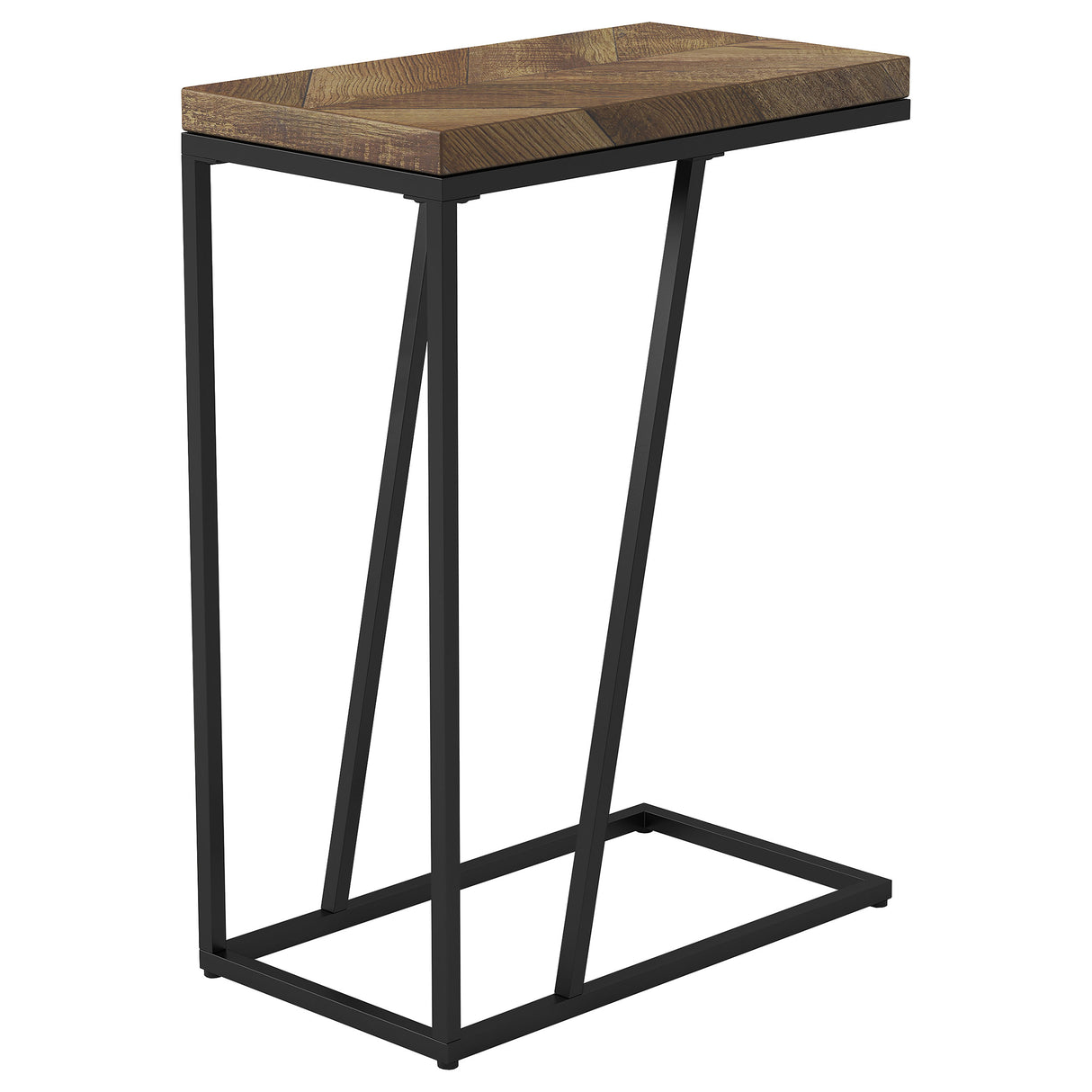 Sergio Chevron Rectangular Accent Table Tobacco