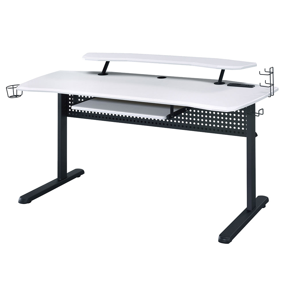 Vildre Black & White Finish Gaming Table