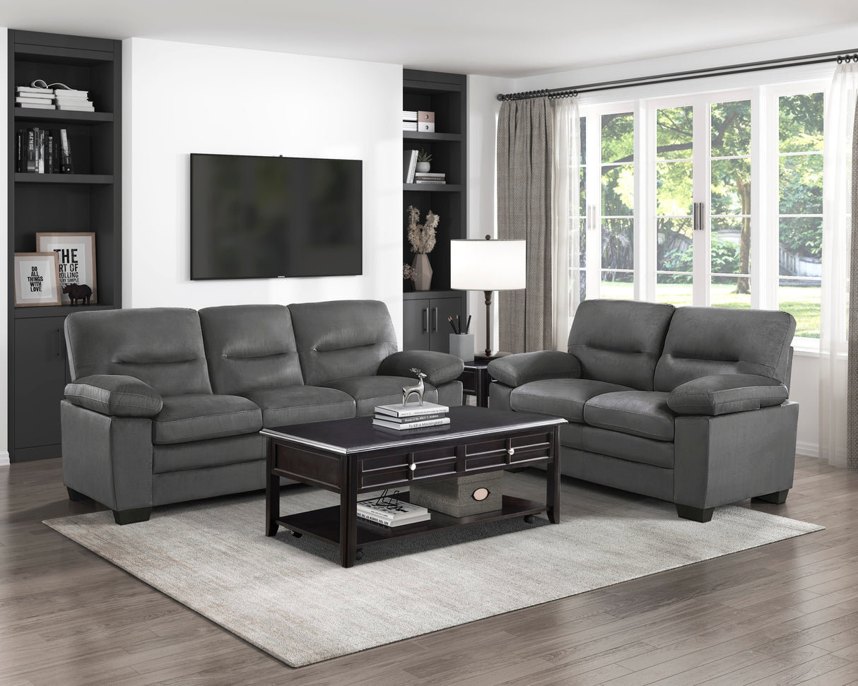 Keighly Dark Gray Loveseat
