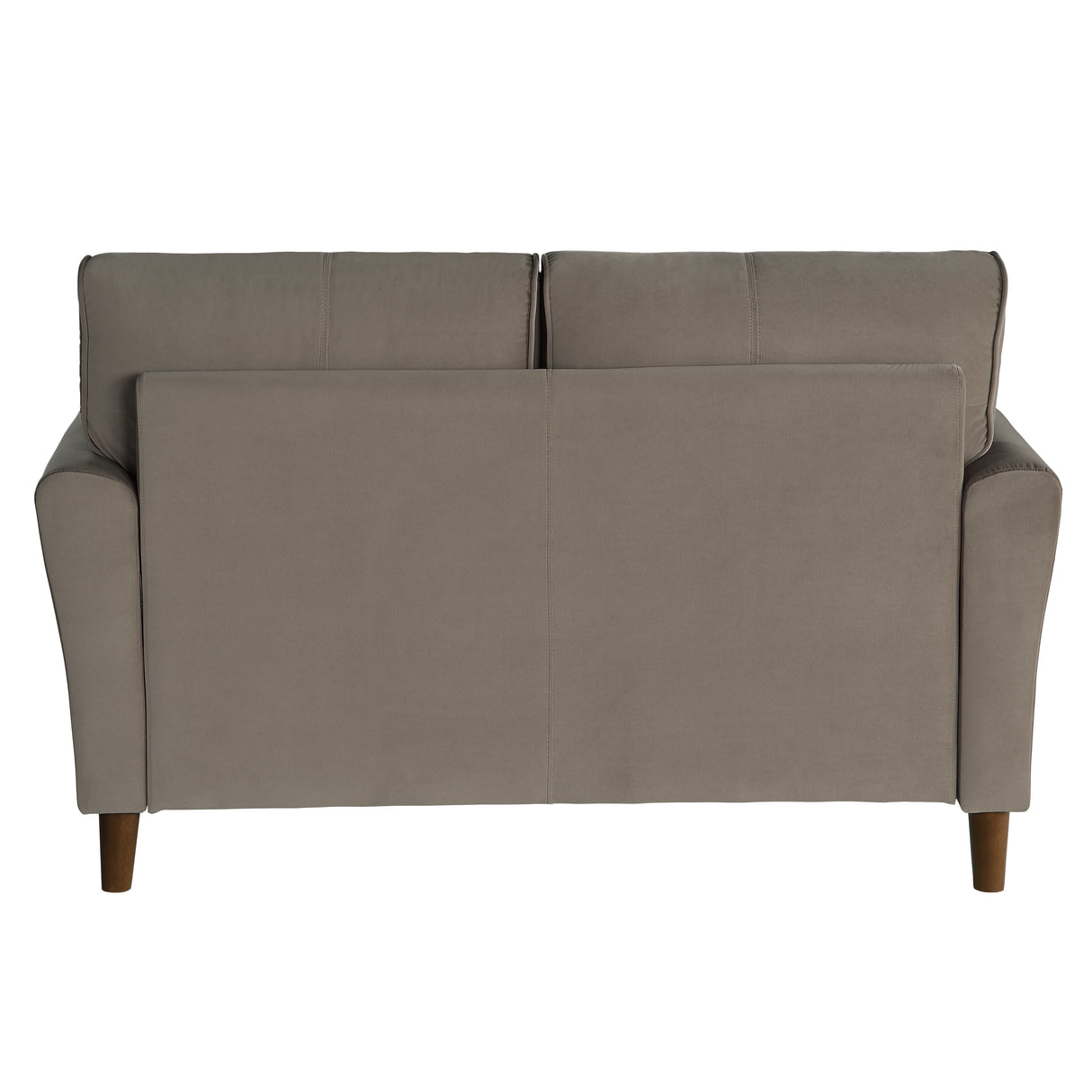Dunleith Light Brown Velvet Loveseat