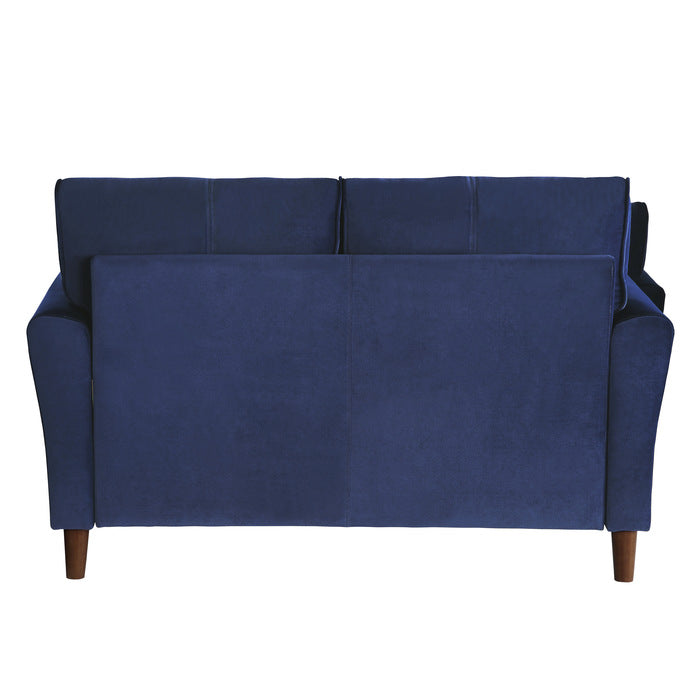 Dunleith Blue Velvet Loveseat