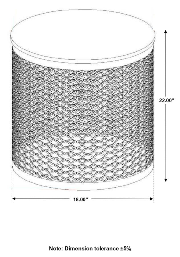 Aurora Round Accent Table With Drum Base Natural And Black