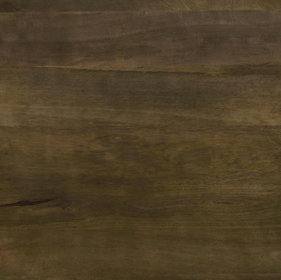 Yaritza Round Accent Table With Triangle Wire Base Natural And Gunmetal