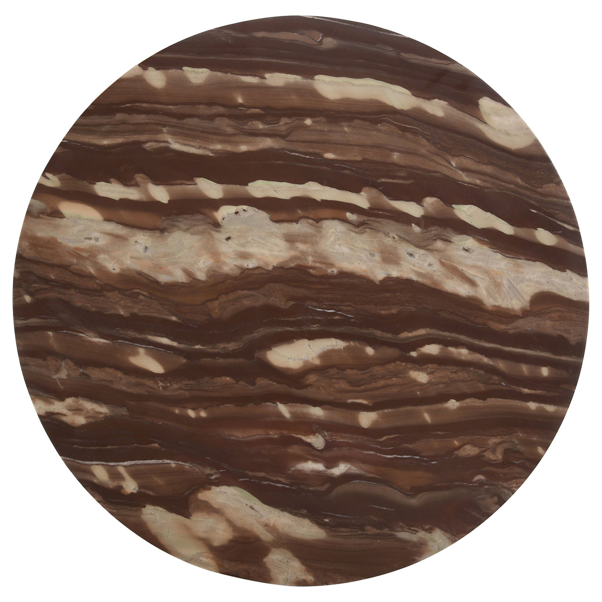 Latifa Round Accent Table With Marble Top Red And Black